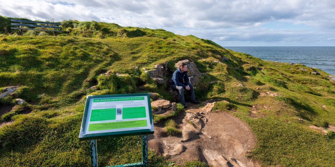 grassy landscapes with woman sitting beside it 