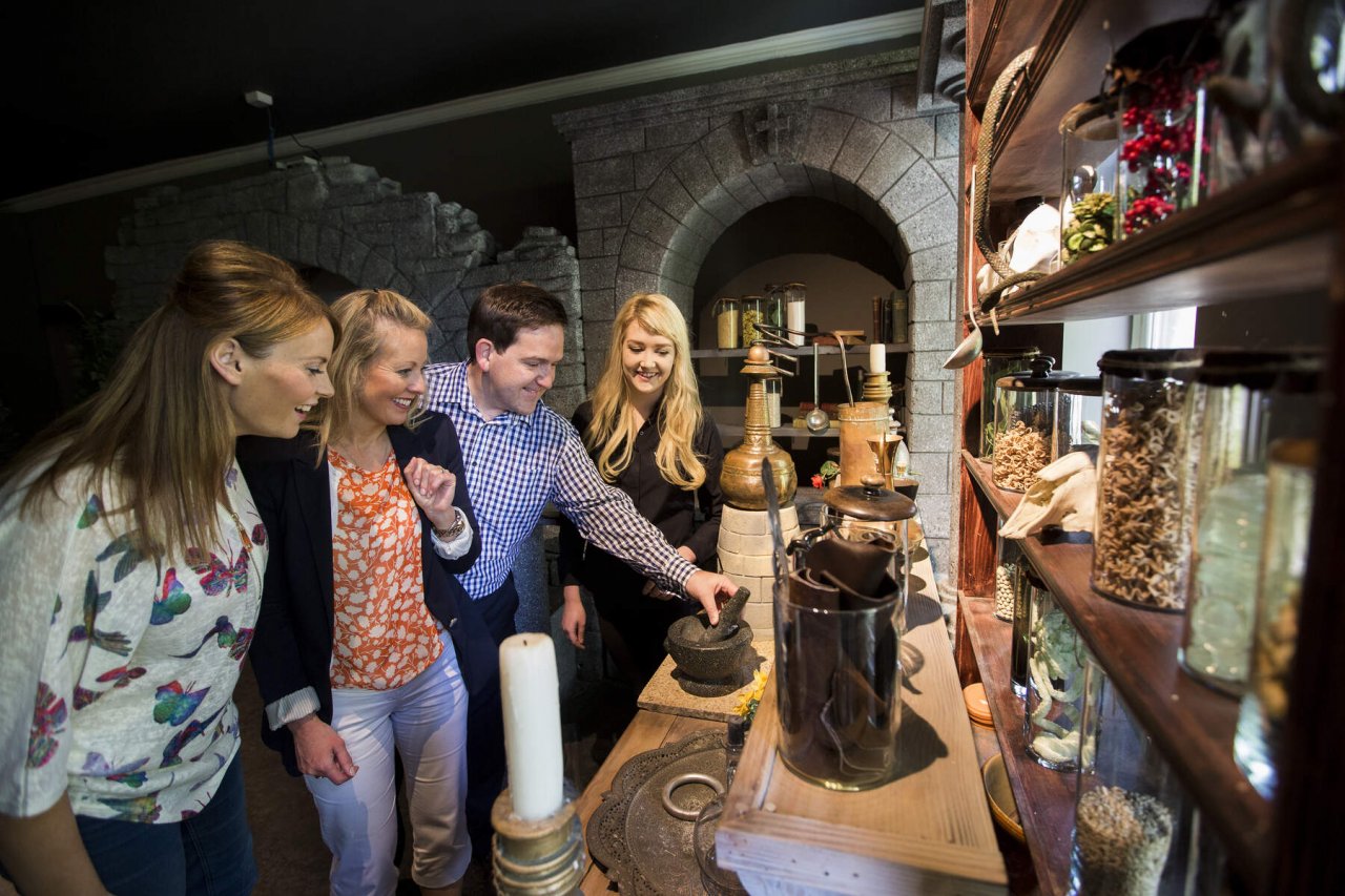 Group of friends at Irish Whiskey Museum 