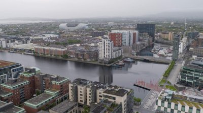 aerial view of the grand canal dock dublin 